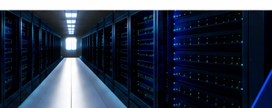 Server aisle imagery from the OneWorld Data Centers factsheet